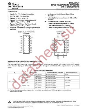 SN74LV373ATDWG4 datasheet  